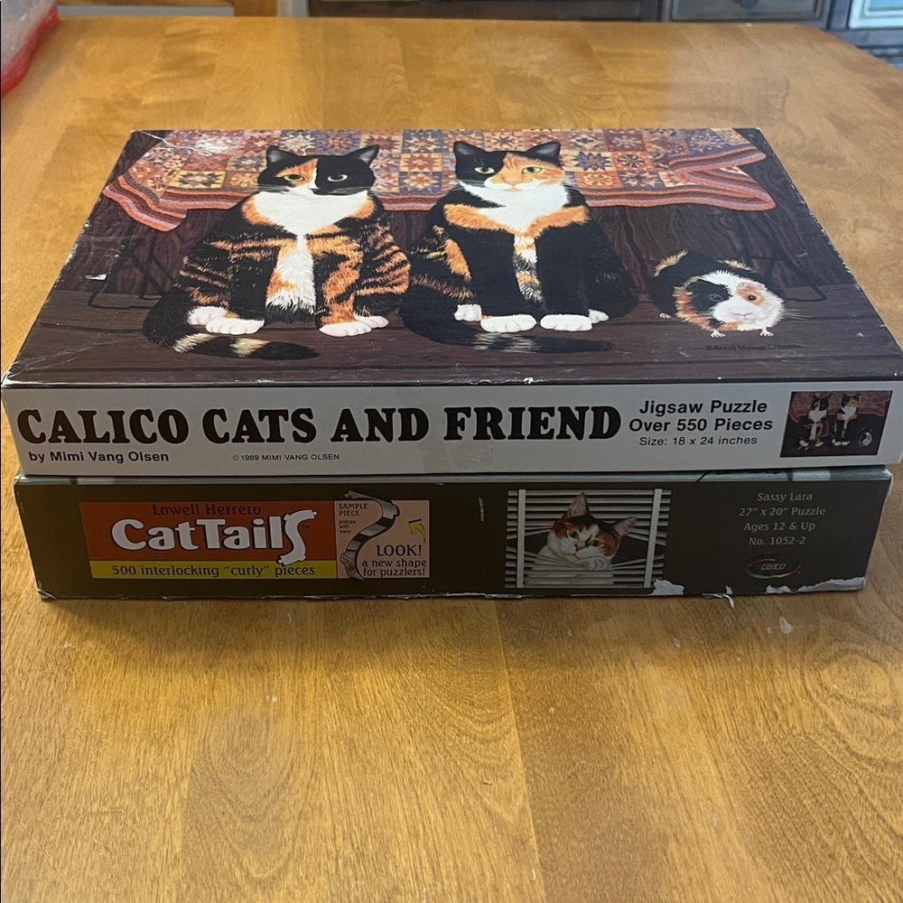 Vintage cat puzzles both complete Lowell Herrera & Mimi Vang Olsen art - Picture 5 of 8
